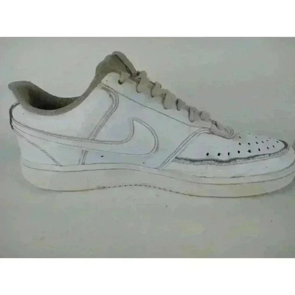 Nike Court Vision Low CD5434-100 Triple White AF1 Sneakers Shoes Womens Size 10 - Picture 5 of 11